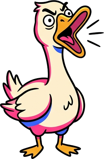 A goose honking